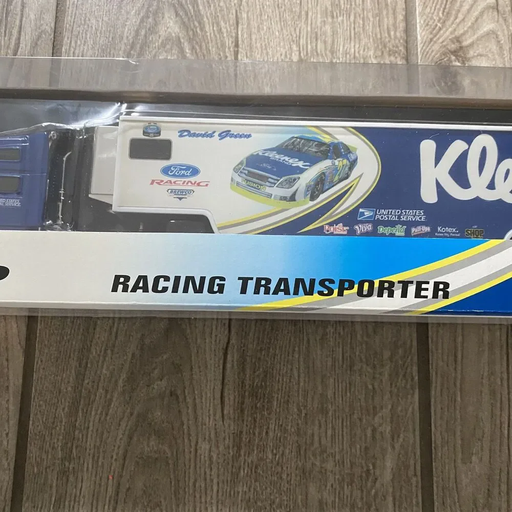 NASCAR #27 USPS Kleenex Hauler Racing Transporter Truck Trailer 1:64 Motorsports